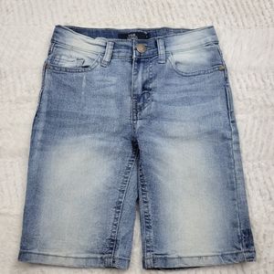 Kids distress faded shorts